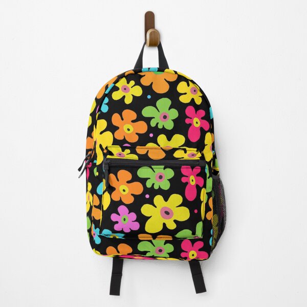 Item preview, Bright Retro Hippie Flowers Pattern designed and sold by HotHibiscus.