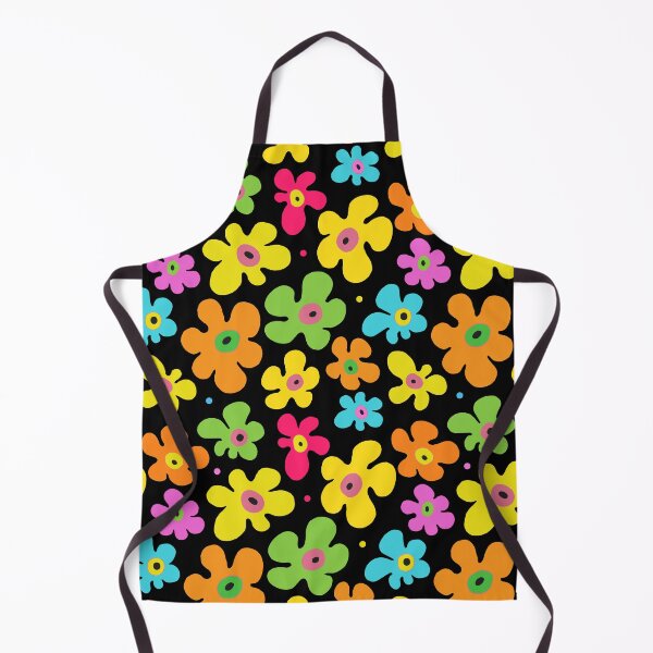 Item preview, Bright Retro Hippie Flowers Pattern designed and sold by HotHibiscus.