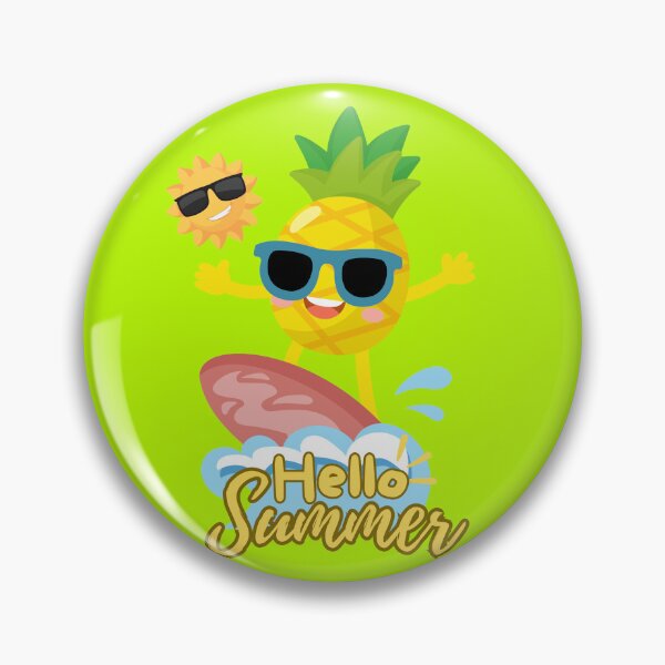 Artikelvorschau, Hallo Sommer: Surfende Ananas & kühle Sonne (Grün) entworfen und verkauft von HeeShirt.