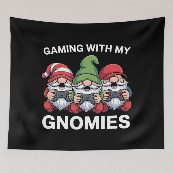 Item preview, Funny Gaming with my gnomies Christmas Gnome Video Games designed and sold by DoorwayThreads.
