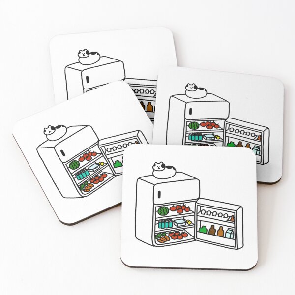 Item preview, a Cat on the refrigerator designed and sold by superbaechoo.