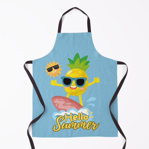 Artikelvorschau, Hallo Sommer: Surfende Ananas & kühle Sonne (Blau) entworfen und verkauft von HeeShirt.