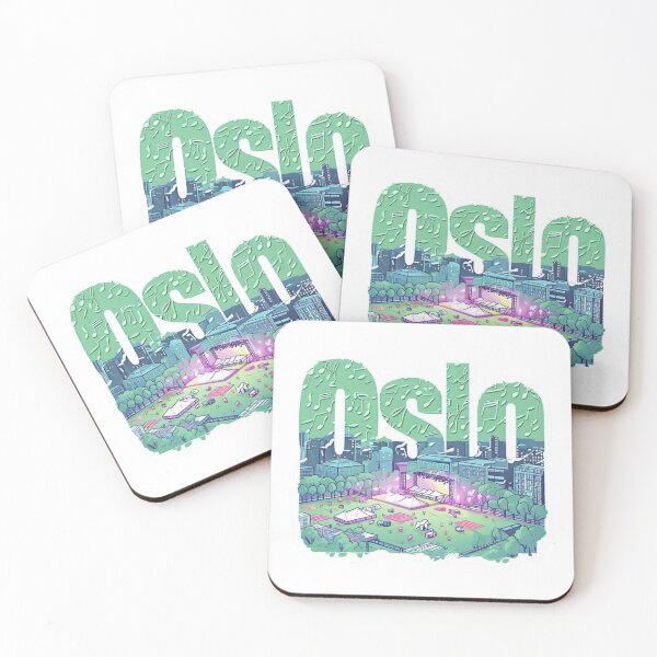 Item preview, Oslo Øya Lights — Forest Festival City Sticker designed and sold by Imaginarium of Chaos falcon88 .