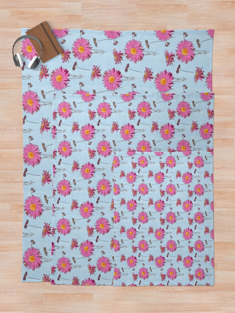 Thumbnail 5 of 6, Throw Blanket, Paper Daisies designed and sold by CaelaBeeDesigns.