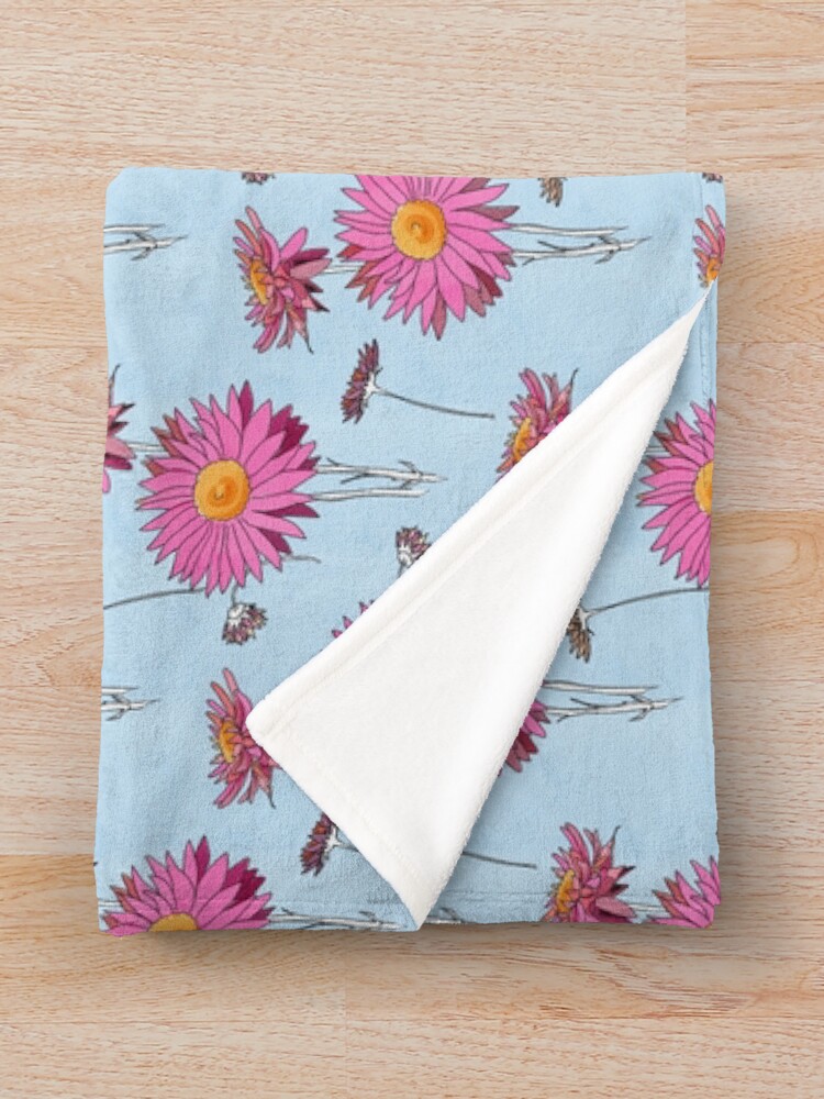 Thumbnail 3 of 6, Throw Blanket, Paper Daisies designed and sold by CaelaBeeDesigns.