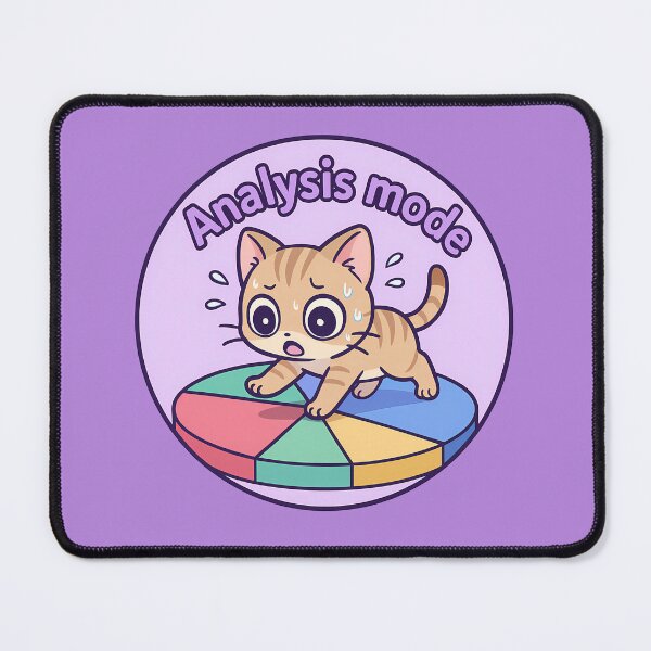 Item preview, Cute Cat Analysis Mode Art designed and sold by Yuliya Brush.