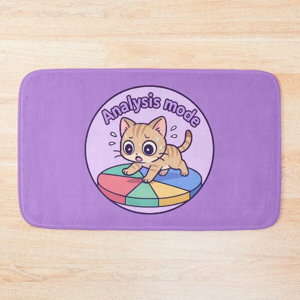 Item preview, Cute Cat Analysis Mode Art designed and sold by Yuliya Brush.