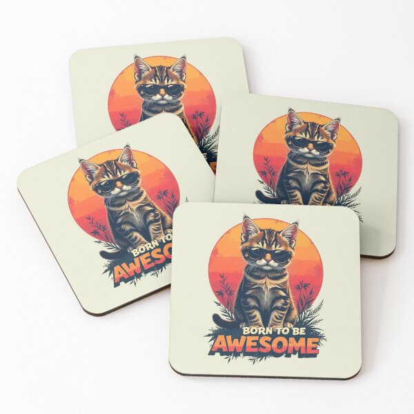 Item preview, Born to be Awesome - Cool Cat designed and sold by Aise06.