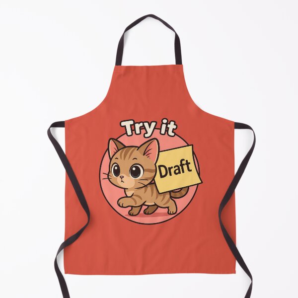 Item preview, Cute Cat Try It Draft Art designed and sold by Yuliya Brush.