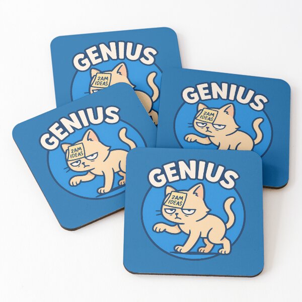 Item preview, Funny Genius Cat 2AM Ideas designed and sold by Yuliya Brush.