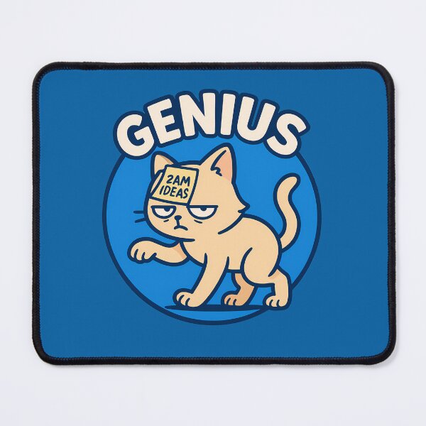 Item preview, Funny Genius Cat 2AM Ideas designed and sold by Yuliya Brush.