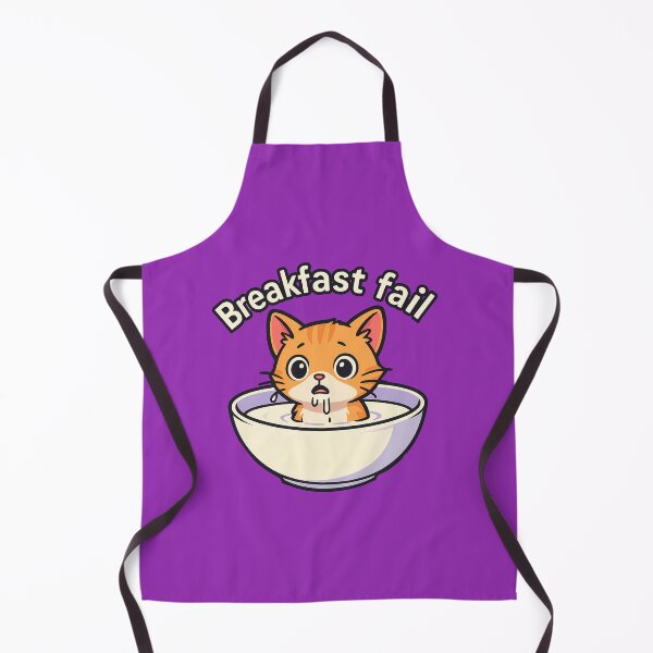 Item preview, Funny Cat Breakfast Fail Art designed and sold by Yuliya Brush.