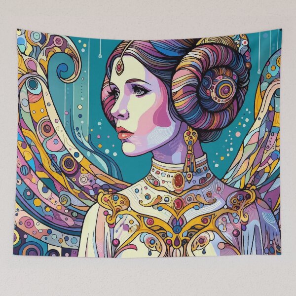 Item preview, Leia Organa Abstract Geometric Illustration designed and sold by  Ojo de Lilith.
