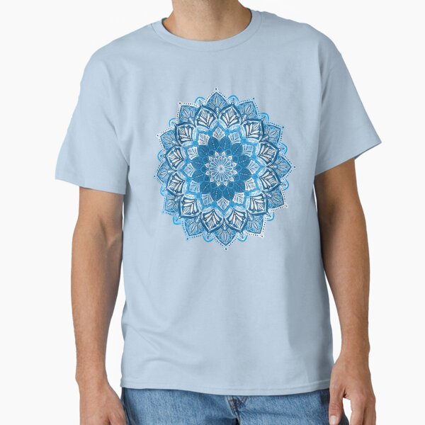 Item preview, Boho Mandala in Monochrome Blue and White designed and sold by micklyn.
