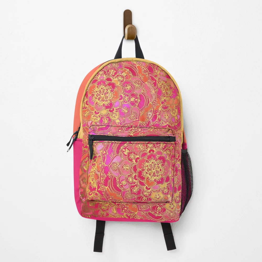 Floral double zip Backpack In Baroque Vera Bradley Double Zip Backpack Pattern Baroque Black  main image 3