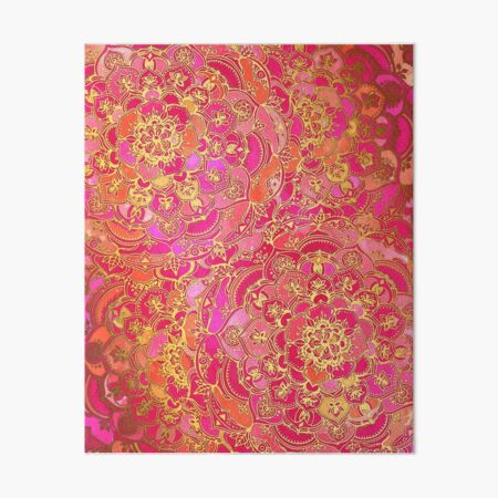 Item preview, Motif floral baroque rose vif et or designed and sold by micklyn.