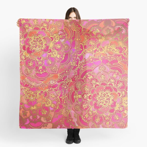 Item preview, Motif floral baroque rose vif et or designed and sold by micklyn.
