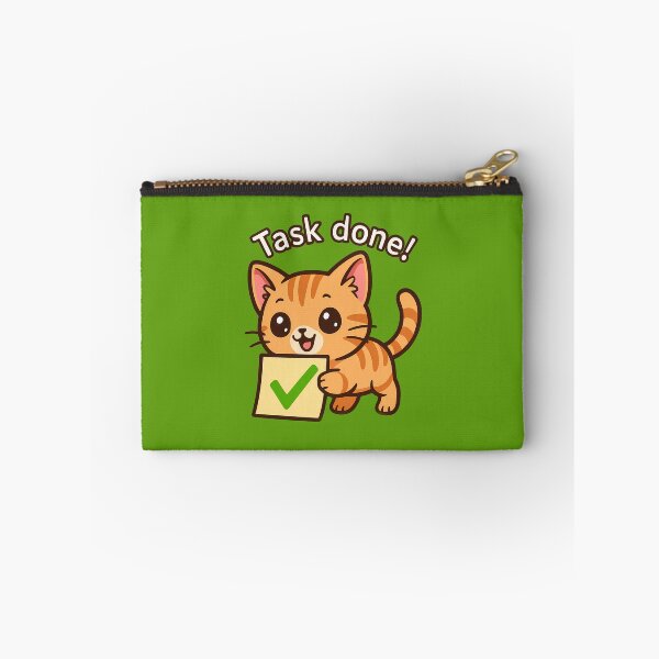 Item preview, Happy Cat Task Done Art designed and sold by Yuliya Brush.