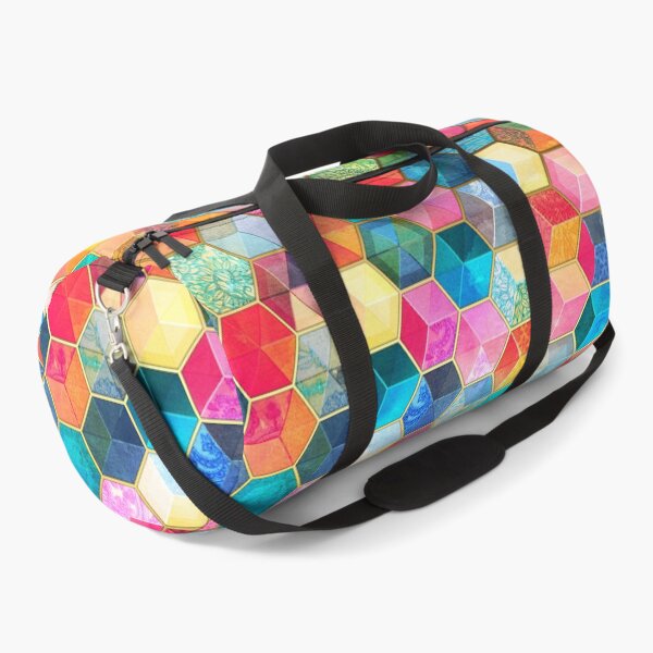 Item preview, Crystal Bohemian Honeycomb Cubes - colorful hexagon pattern designed and sold by micklyn.