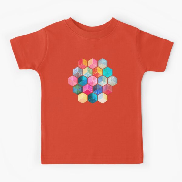 Society6 ケース Crystal Bohemian Honeycomb Cubes - colorful Crystal Bohemian Honeycomb Cubes - colorful hexagon pattern