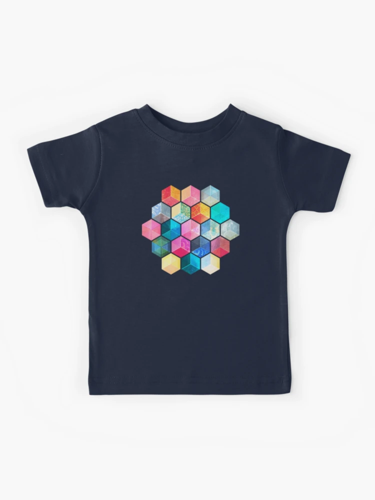 Society6 ケース Crystal Bohemian Honeycomb Cubes - colorful Crystal Bohemian Honeycomb Cubes - colorful hexagon pattern