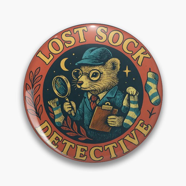 Item preview, Funny Sock Mystery Mouse Detective designed and sold by Shoot-The-Moon.