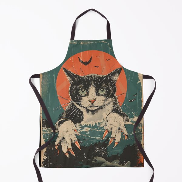 Item preview, Creepy Cat Monster Funny Retro Cats Sea Lover Japanese Anime designed and sold by SecretDicer.