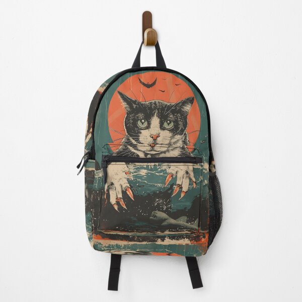 Item preview, Creepy Cat Monster Funny Retro Cats Sea Lover Japanese Anime designed and sold by SecretDicer.