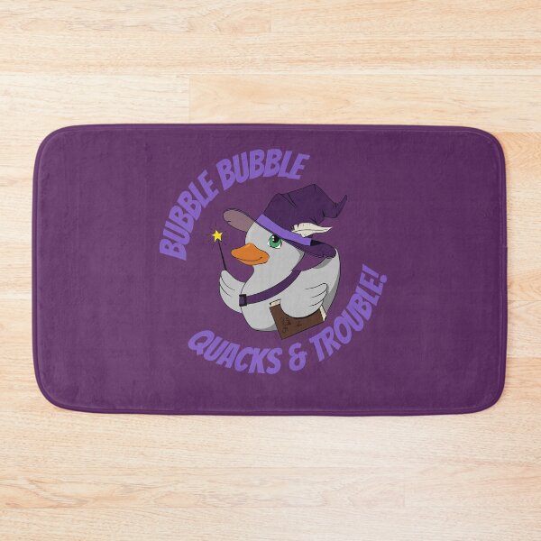 Item preview, Bubble, Bubble, Quacks and Trouble – Funny Witch Duck Halloween Design designed and sold by Fireborne Studio.