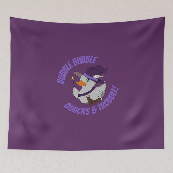 Item preview, Bubble, Bubble, Quacks and Trouble – Funny Witch Duck Halloween Design designed and sold by Fireborne Studio.