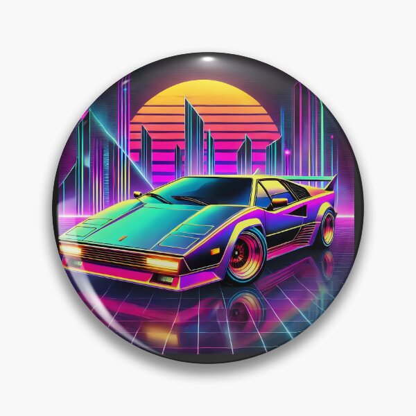 Item preview, 80s Synthwave Retro Car – Neon City Outrun Aesthetic by Marcinkowski-Studio designed and sold by Marcinkowski-studio .