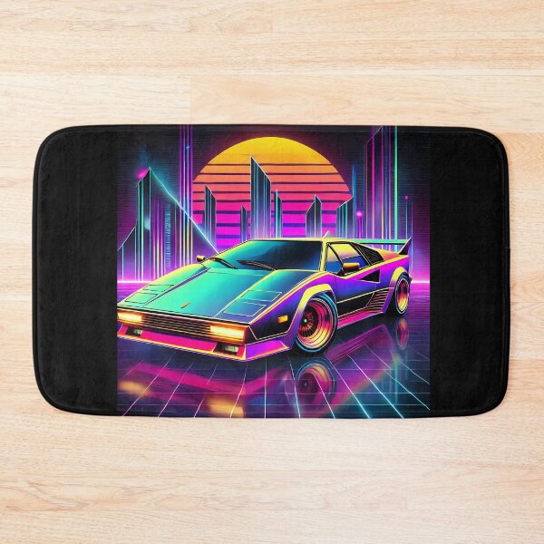 Item preview, 80s Synthwave Retro Car – Neon City Outrun Aesthetic by Marcinkowski-Studio designed and sold by Marcinkowski-studio .