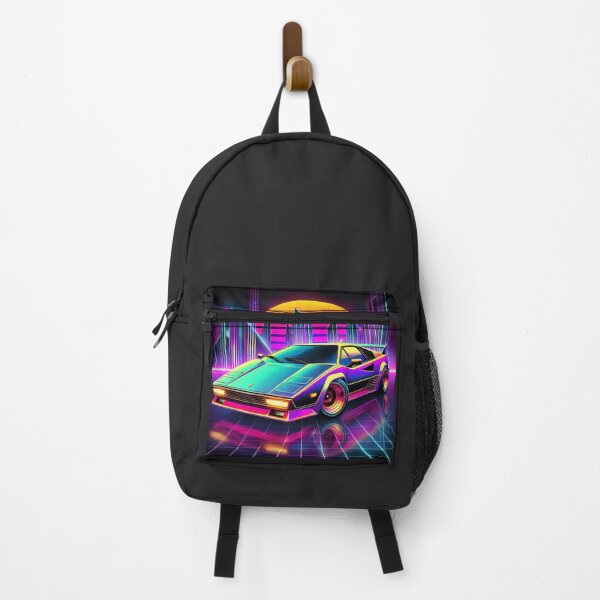Item preview, 80s Synthwave Retro Car – Neon City Outrun Aesthetic by Marcinkowski-Studio designed and sold by Marcinkowski-studio .