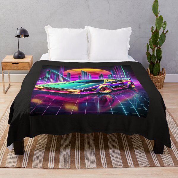 Item preview, 80s Synthwave Retro Car – Neon City Outrun Aesthetic by Marcinkowski-Studio designed and sold by Marcinkowski-studio .