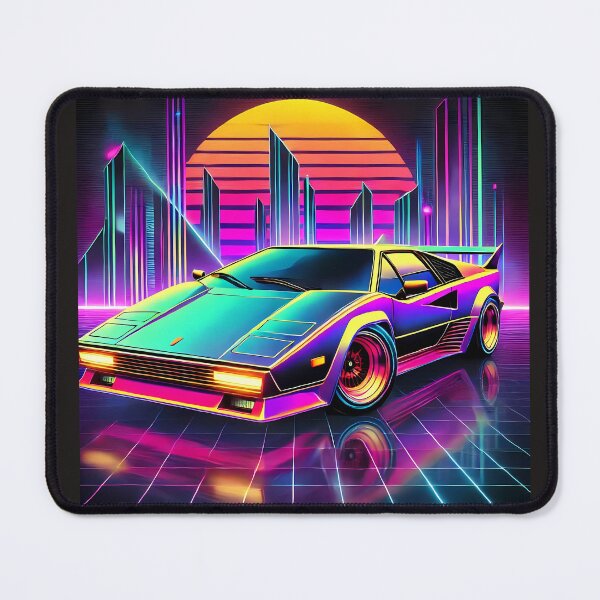 Item preview, 80s Synthwave Retro Car – Neon City Outrun Aesthetic by Marcinkowski-Studio designed and sold by Marcinkowski-studio .