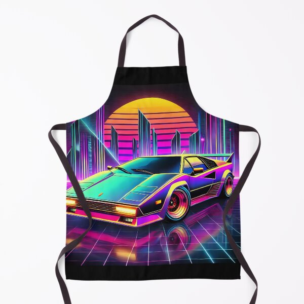Item preview, 80s Synthwave Retro Car – Neon City Outrun Aesthetic by Marcinkowski-Studio designed and sold by Marcinkowski-studio .