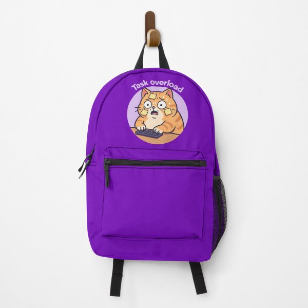 Item preview, Funny Cat Task Overload Art designed and sold by Yuliya Brush.
