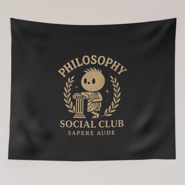 Item preview, Philosophy Social Club – Sapere Aude Retro Crest T-Shirt designed and sold by PHILOSOPHY-SWAG.