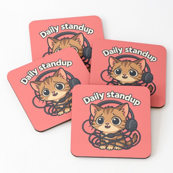 Item preview, Funny Cat Daily Standup Art designed and sold by Yuliya Brush.