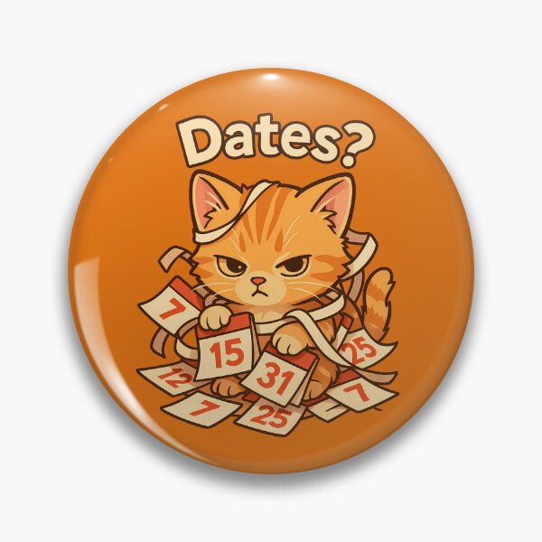 Item preview, Funny Cat Dates Calendar Chaos designed and sold by Yuliya Brush.