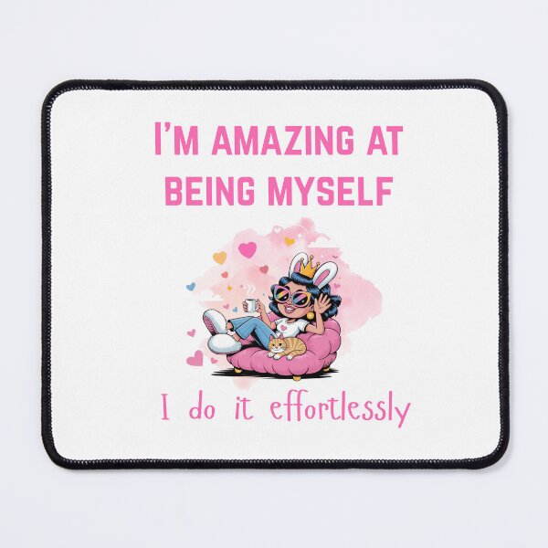 Item preview, Confident Self-Love Shirt – I’m Amazing at Being Myself Effortlessly – Funny Empowerment Quote Tee, self love shirt, confidence quote tee, being myself design, individuality quote shirt,  designed and sold by BrewtifulMugs.