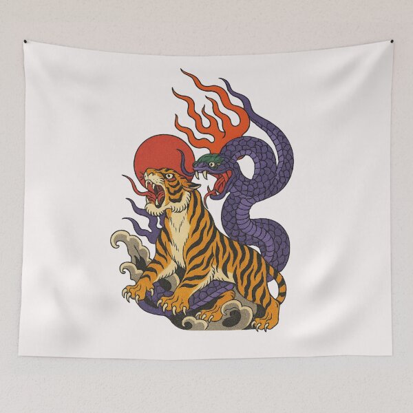 Item preview, Japanese Tiger and Snake designed and sold by Nuvijo.