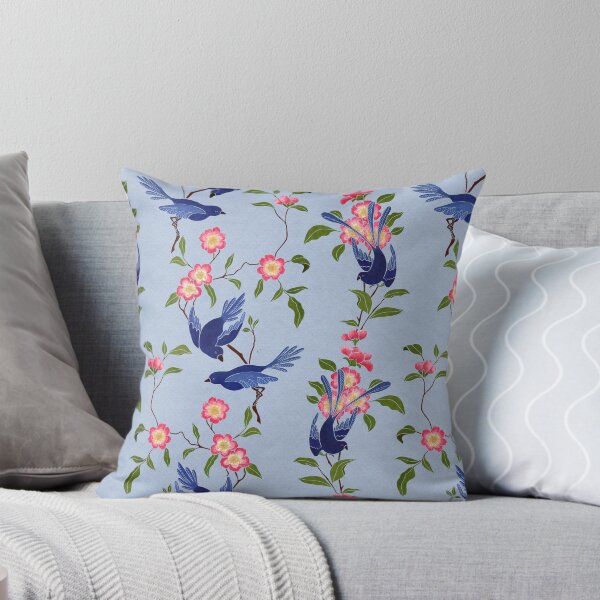 Item preview, Blue Birds & Cherry Blossom designed and sold by CaelaBeeDesigns.