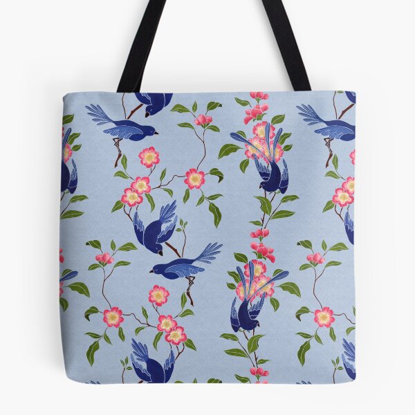 Item preview, Blue Birds & Cherry Blossom designed and sold by CaelaBeeDesigns.