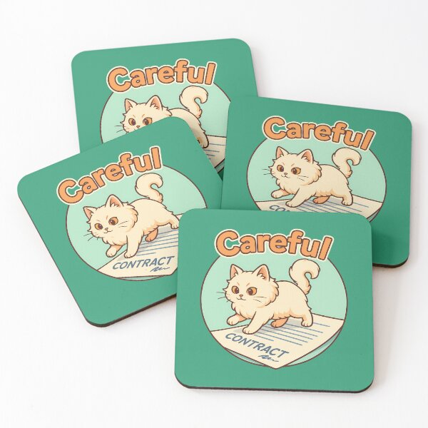 Item preview, Funny Cat Careful Contract Art designed and sold by Yuliya Brush.