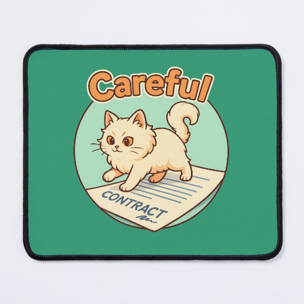 Item preview, Funny Cat Careful Contract Art designed and sold by Yuliya Brush.