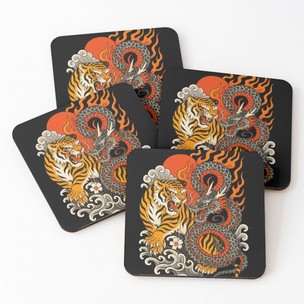 Item preview, Dragon and Tiger Traditional Art designed and sold by Nuvijo.