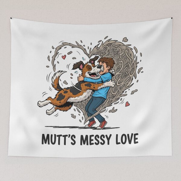 Item preview, Mutt’s Messy Love designed and sold by Amir Faysal.
