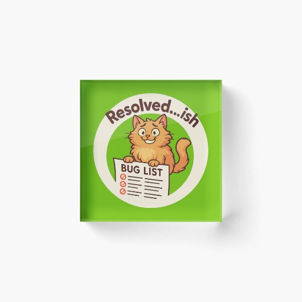 Item preview, Funny Cat Resolved Bug List designed and sold by Yuliya Brush.