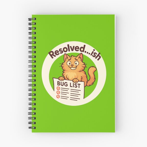 Item preview, Funny Cat Resolved Bug List designed and sold by Yuliya Brush.